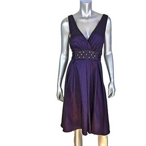 Dressbarn Collection Purple Embellished Dress 14